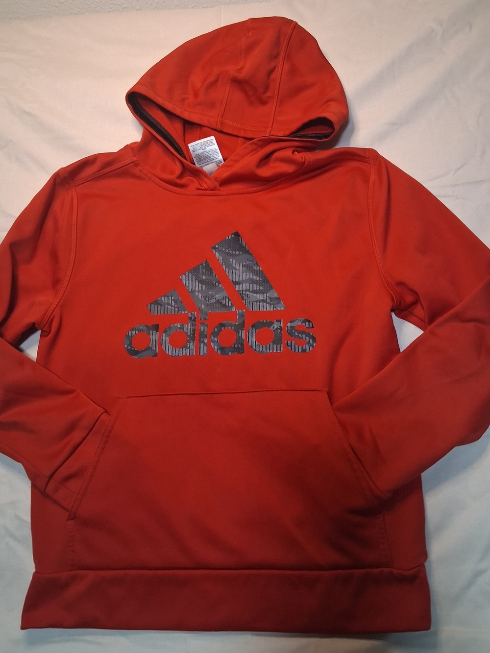 adidas Red Pullover Hoodie with Black Logo